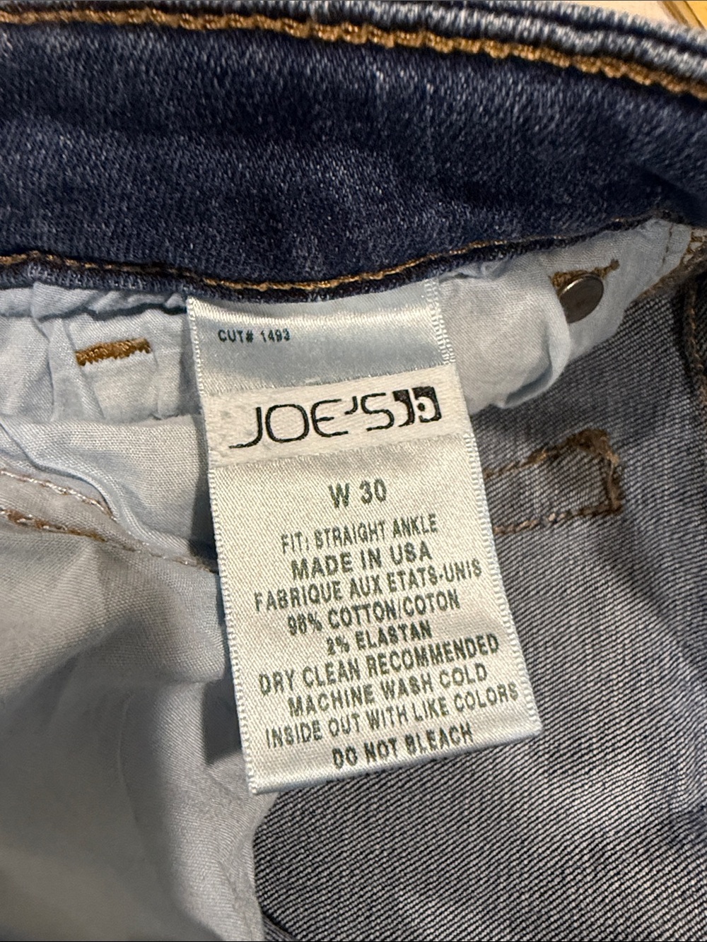 Joe’s Women’s Jeans Straight Ankle  Medium Blue Wash size 30 - Picture 2 of 10